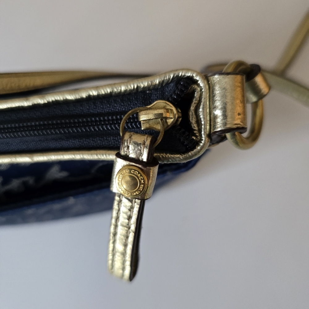 COACH BLUE & GOLD NEW YORK CROSS BODY - Picture 11 of 12